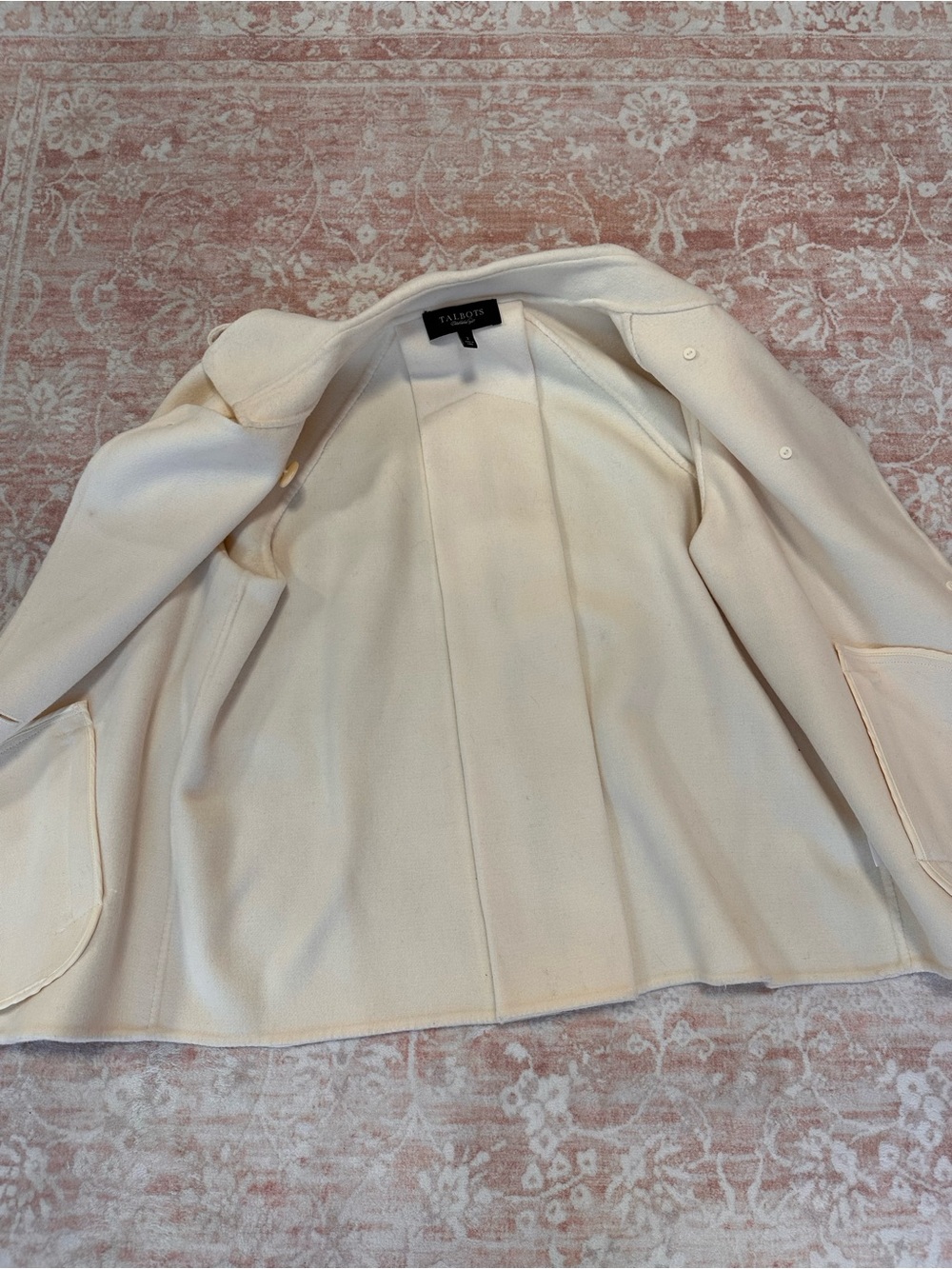 Pure Wool 🐑 Talbots Cropped Trench Jacket - Picture 6 of 12